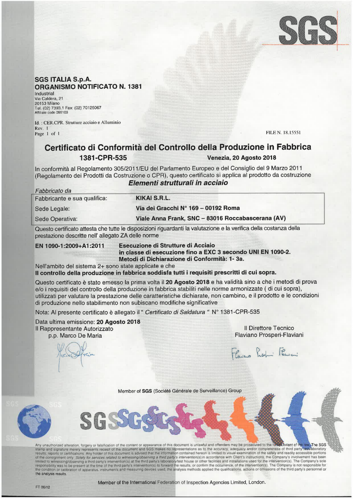 Certificazioni