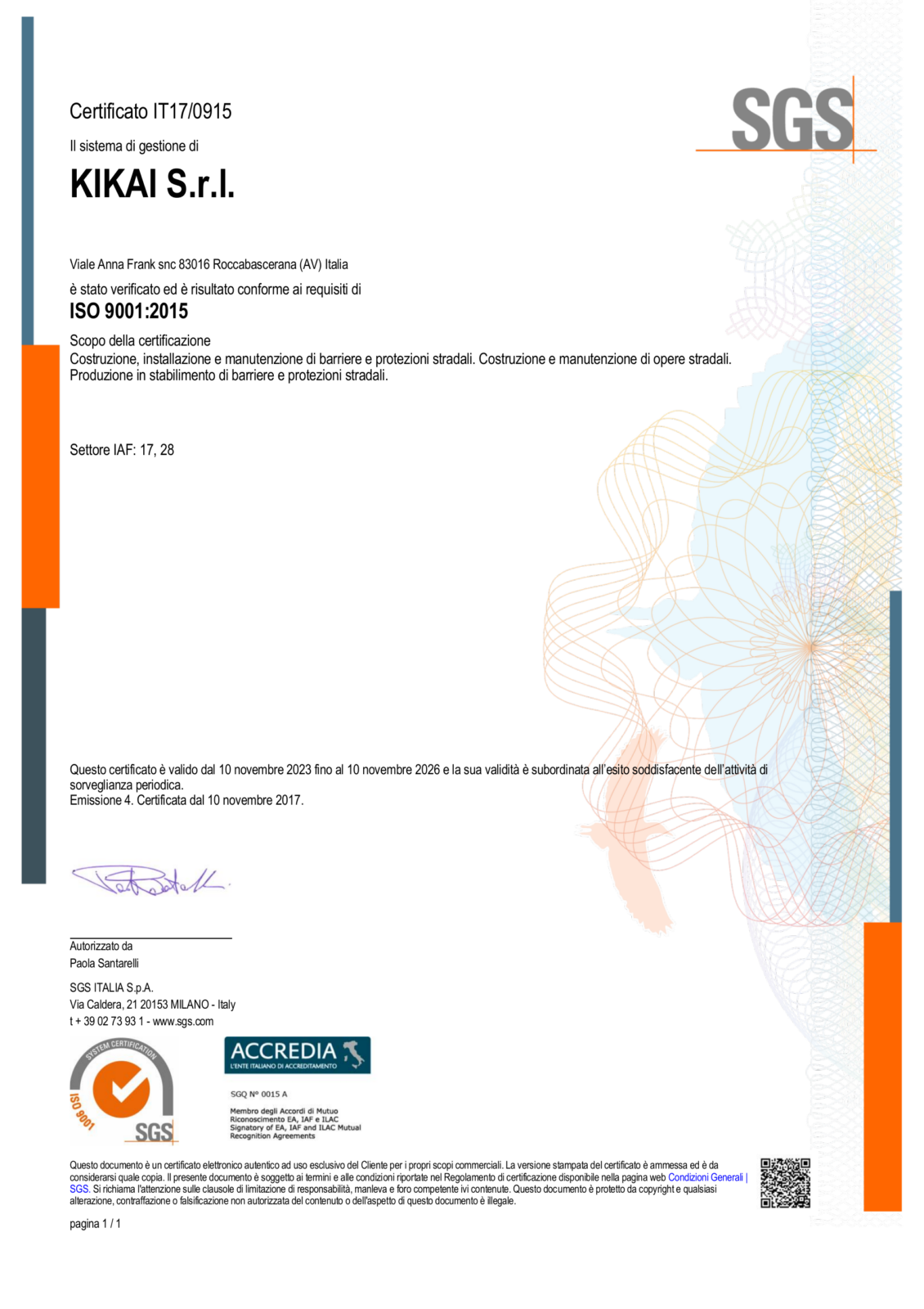 Certificazioni