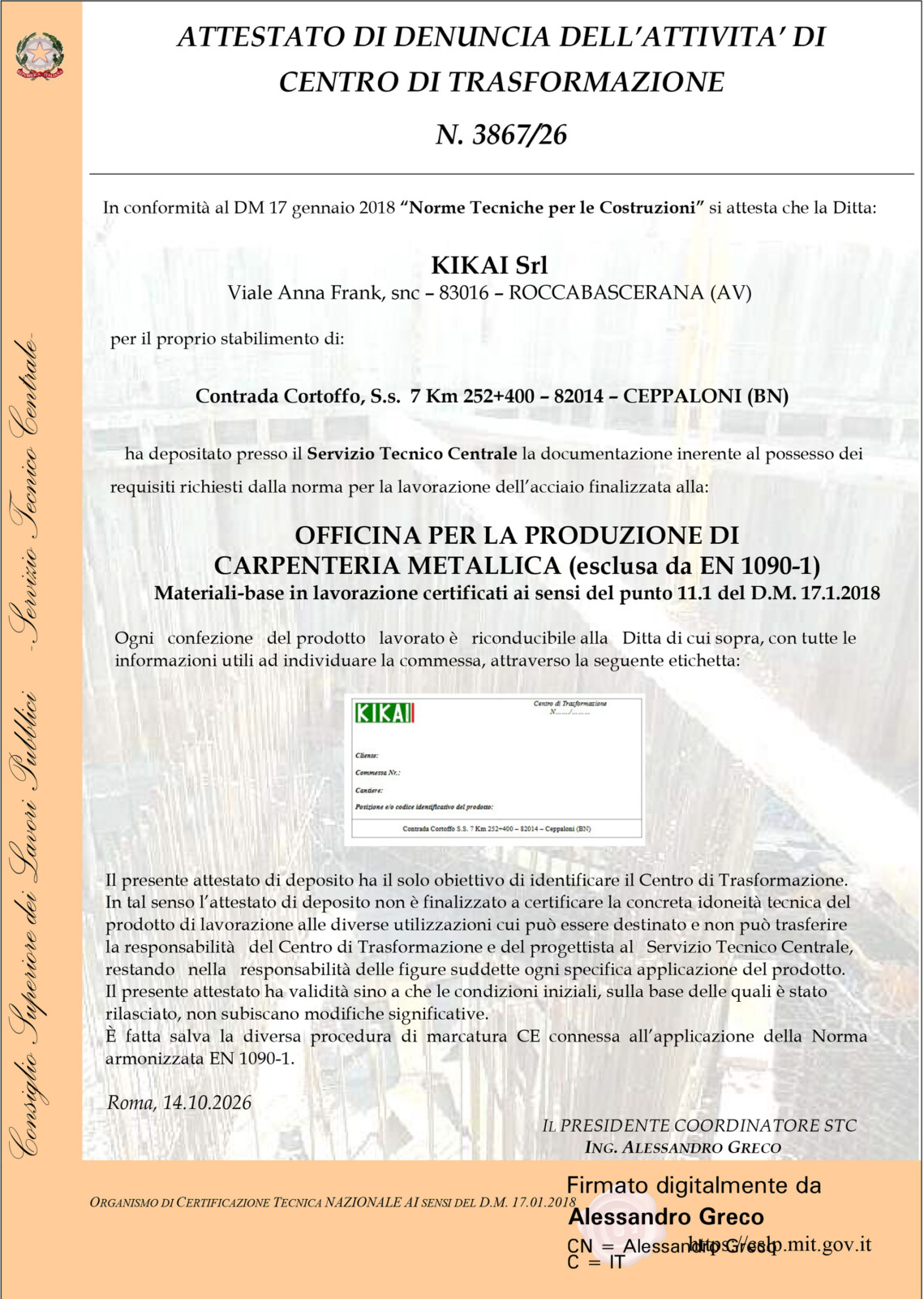 Certificazioni