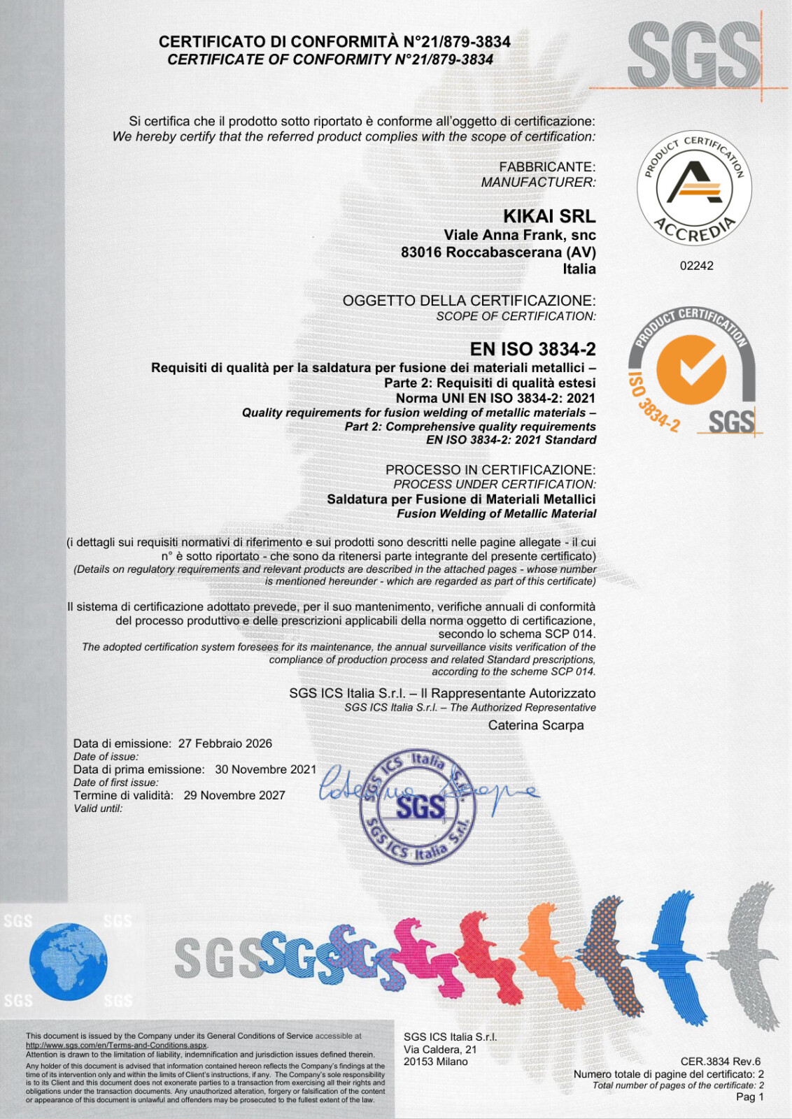 Certificazioni